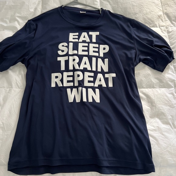 Eat Sleep Train Repeat Win Olympic Training Dri-Fit Shirt - Picture 1 of 3